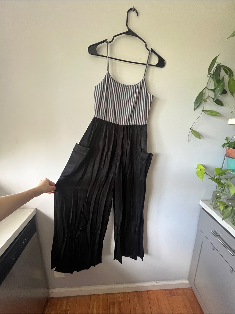 Fashion Brand Company striped and satined lounge jumpsuit
